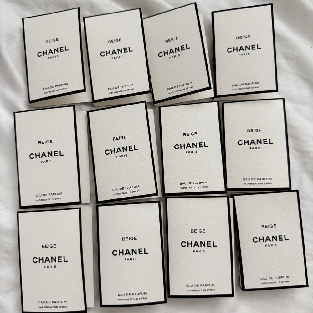 CHANEL 12 SAMPLES BEIGE CHANEL PARIS E D P 1.5 M L EACH